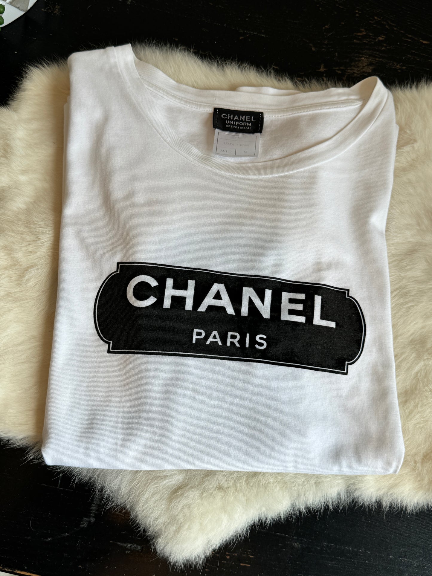 Chanel Uniform Logo TShirt White Medium