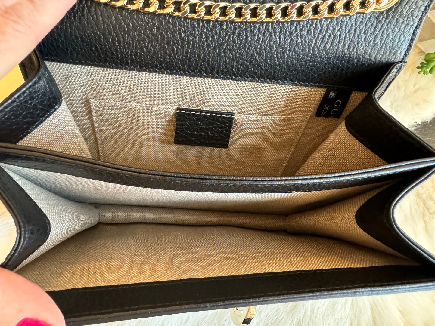 GUCCI Interlocking G Black Leather Bag