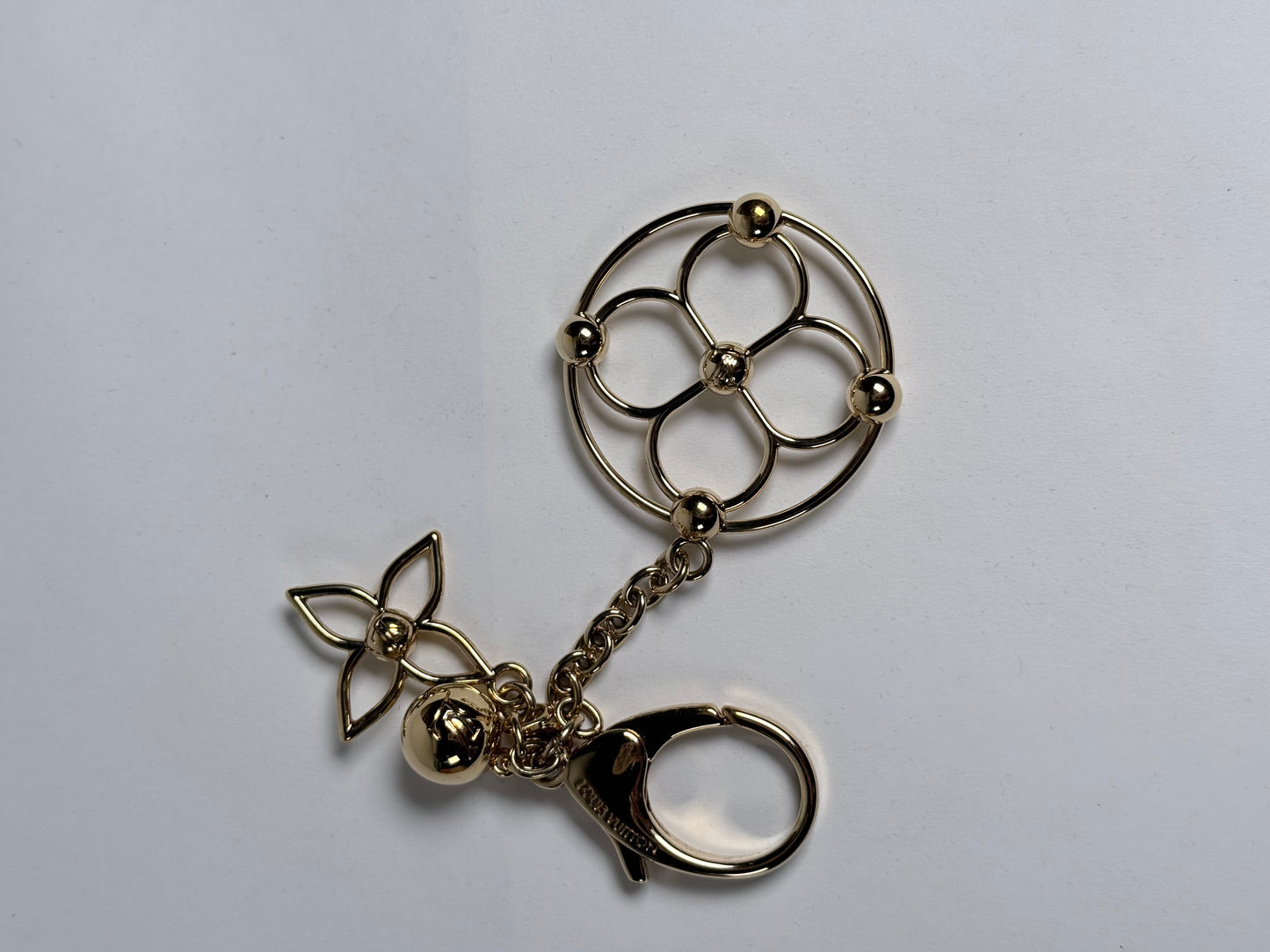 Louis Vuitton Gold Bloomy Bag Charm Keychain