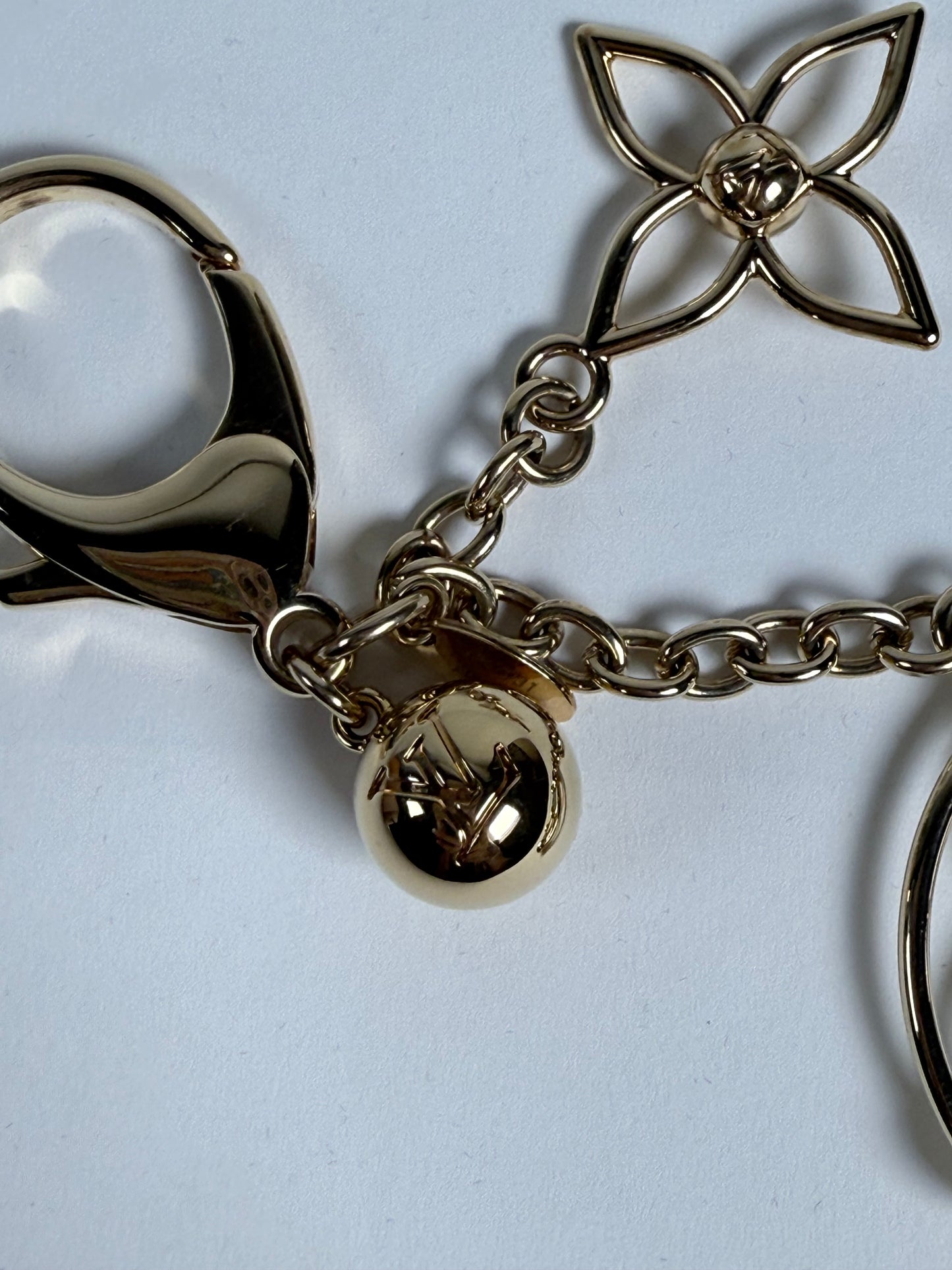 Louis Vuitton Gold Bloomy Bag Charm Keychain