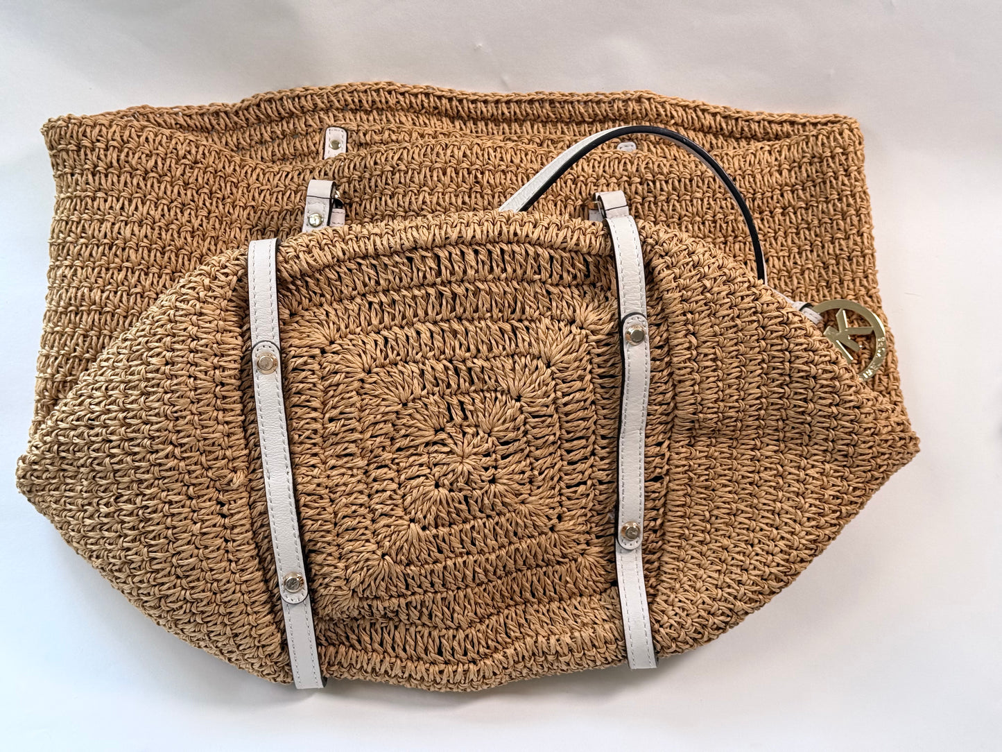MICHAEL Michael Kors Naomi Large Woven Straw Tote
