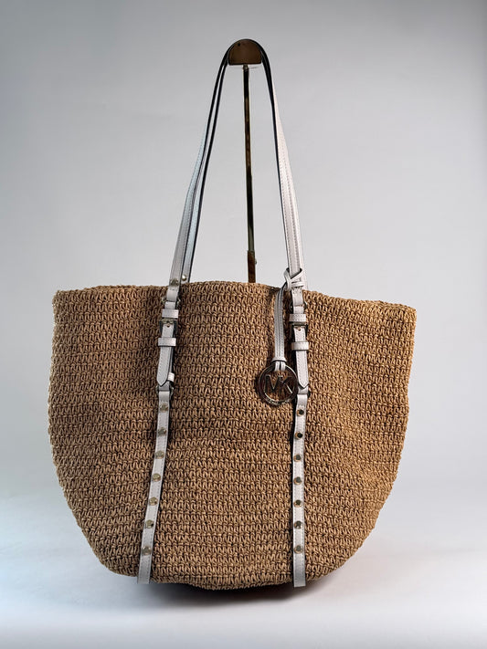 MICHAEL Michael Kors Naomi Large Woven Straw Tote