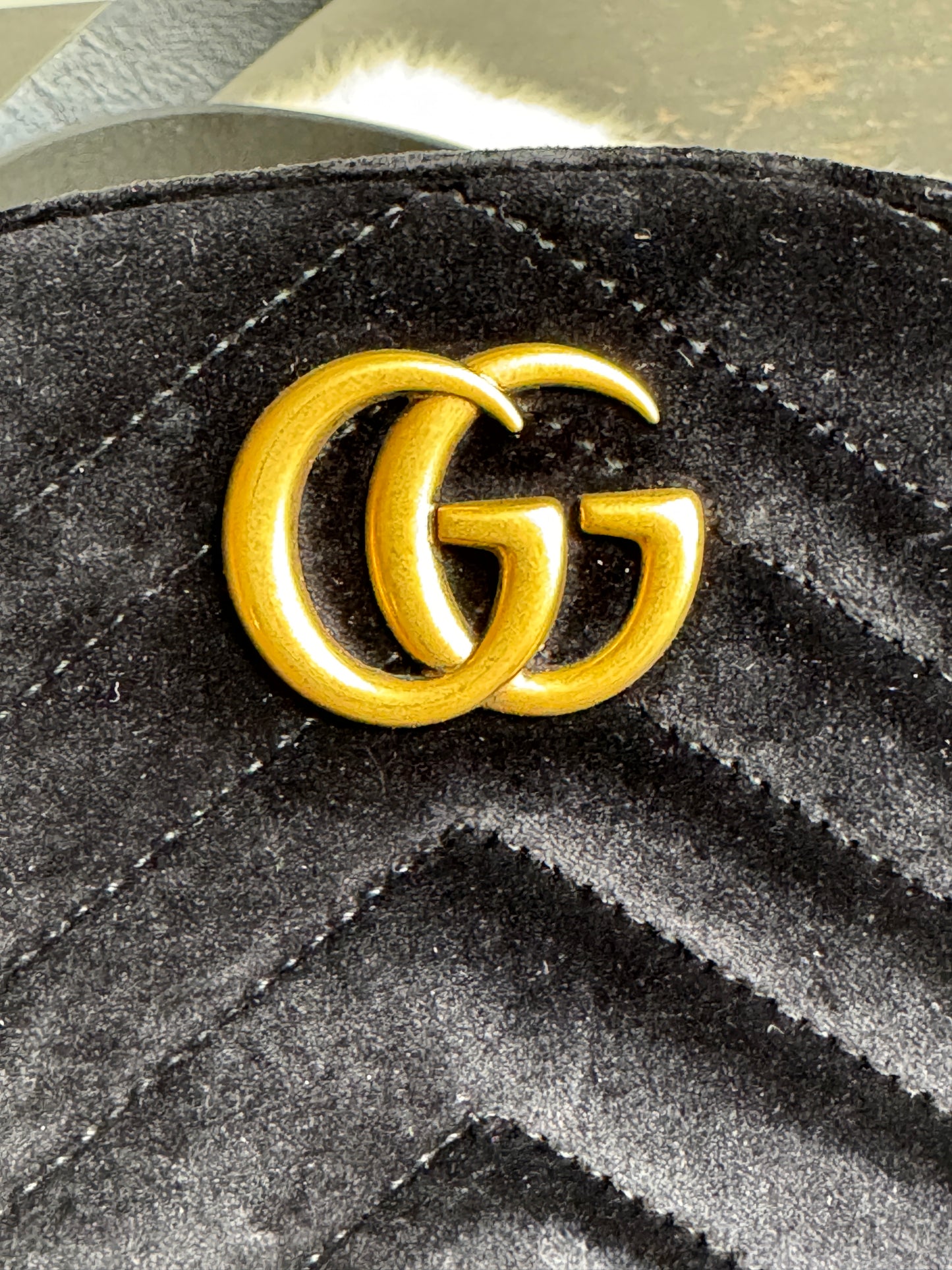 Gucci Marmont Velvet Mini Belt Bag Black