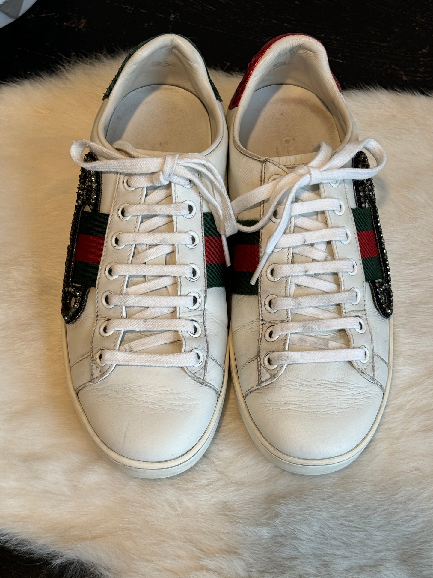 Gucci Ace Safety Pin Sneakers Size 36EU