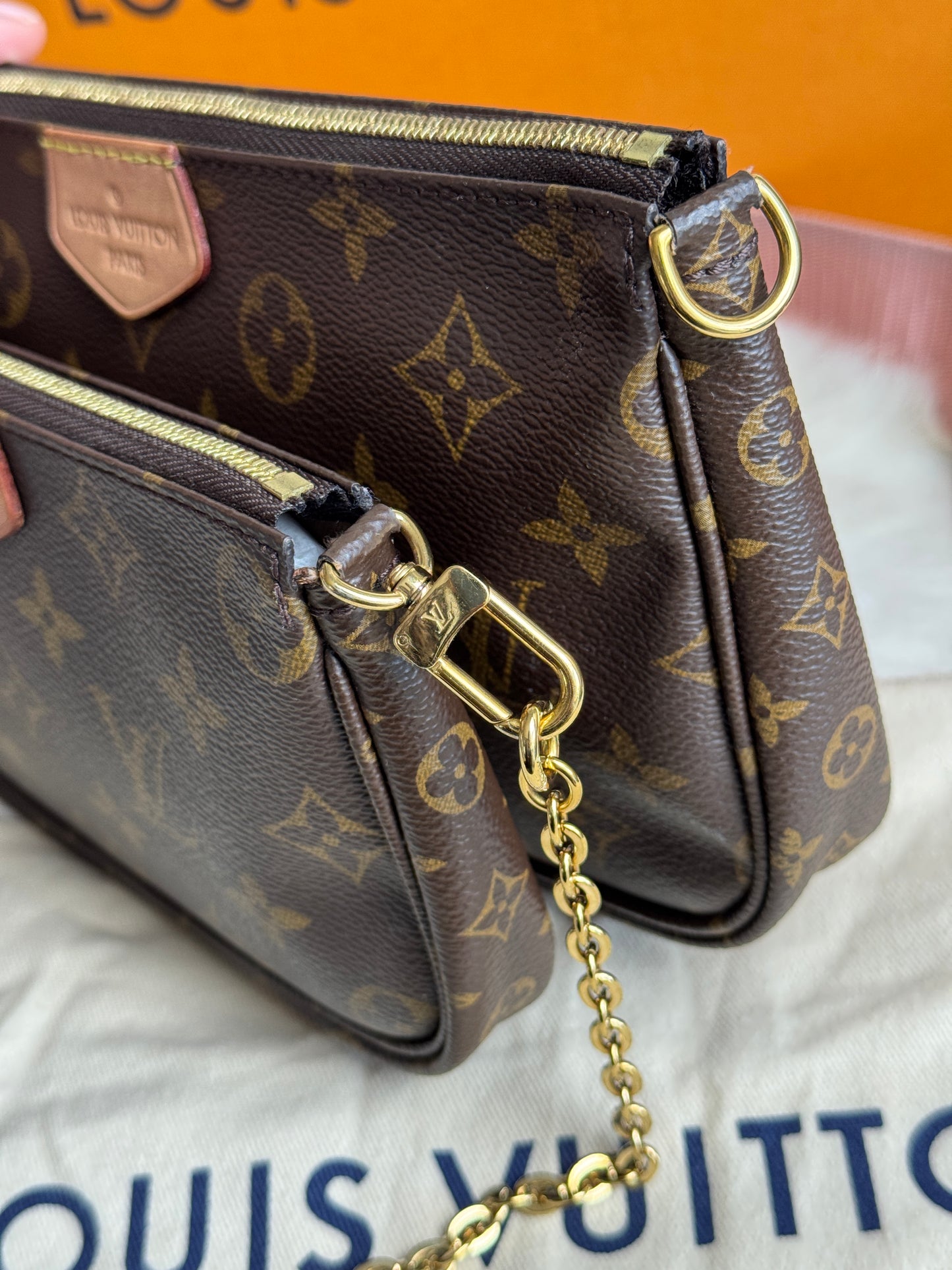 Louis Vuitton Multi Pochette Accessories Monogram Pink