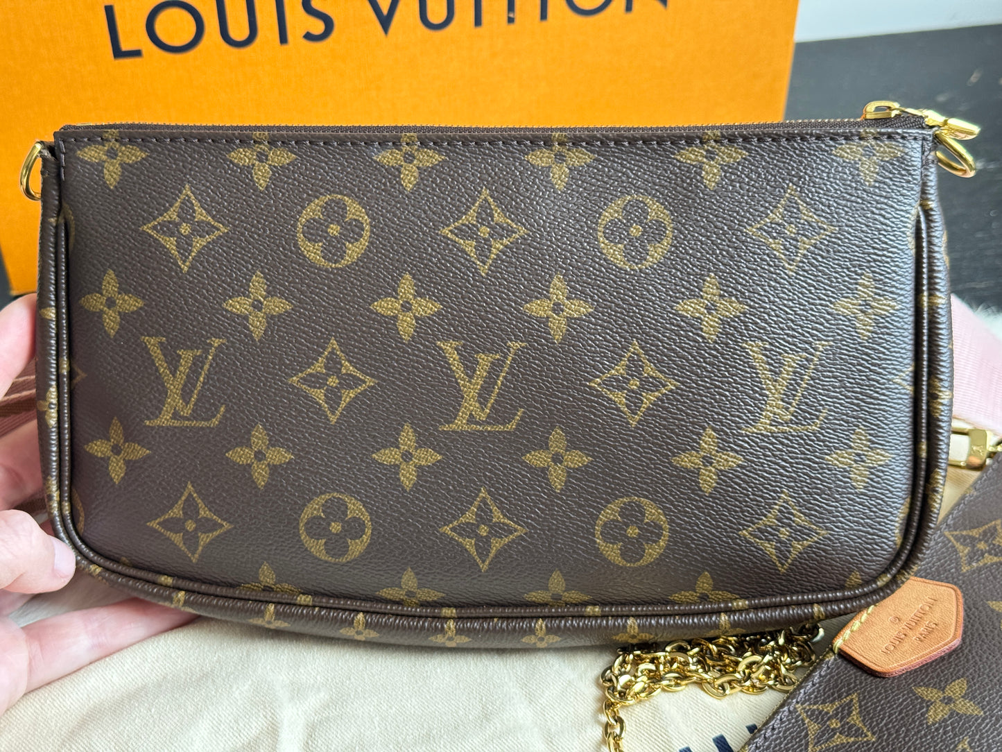 Louis Vuitton Multi Pochette Accessories Monogram Pink