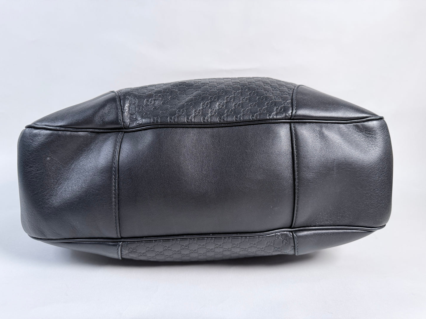 GUCCI Bree Micro-Guccissima Signature Black Large Hobo