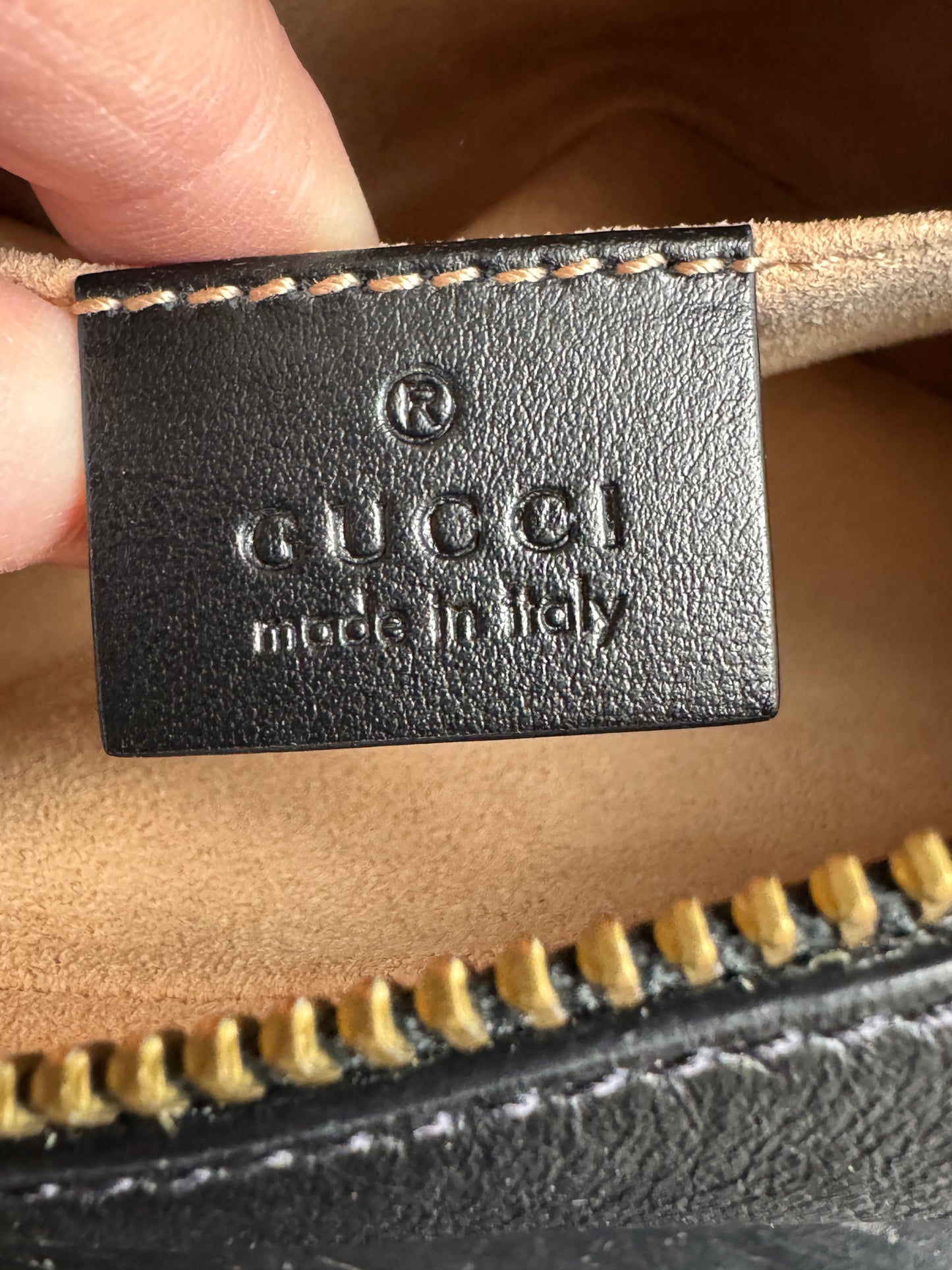 GUCCI Mini Marmont Camera Bag Black