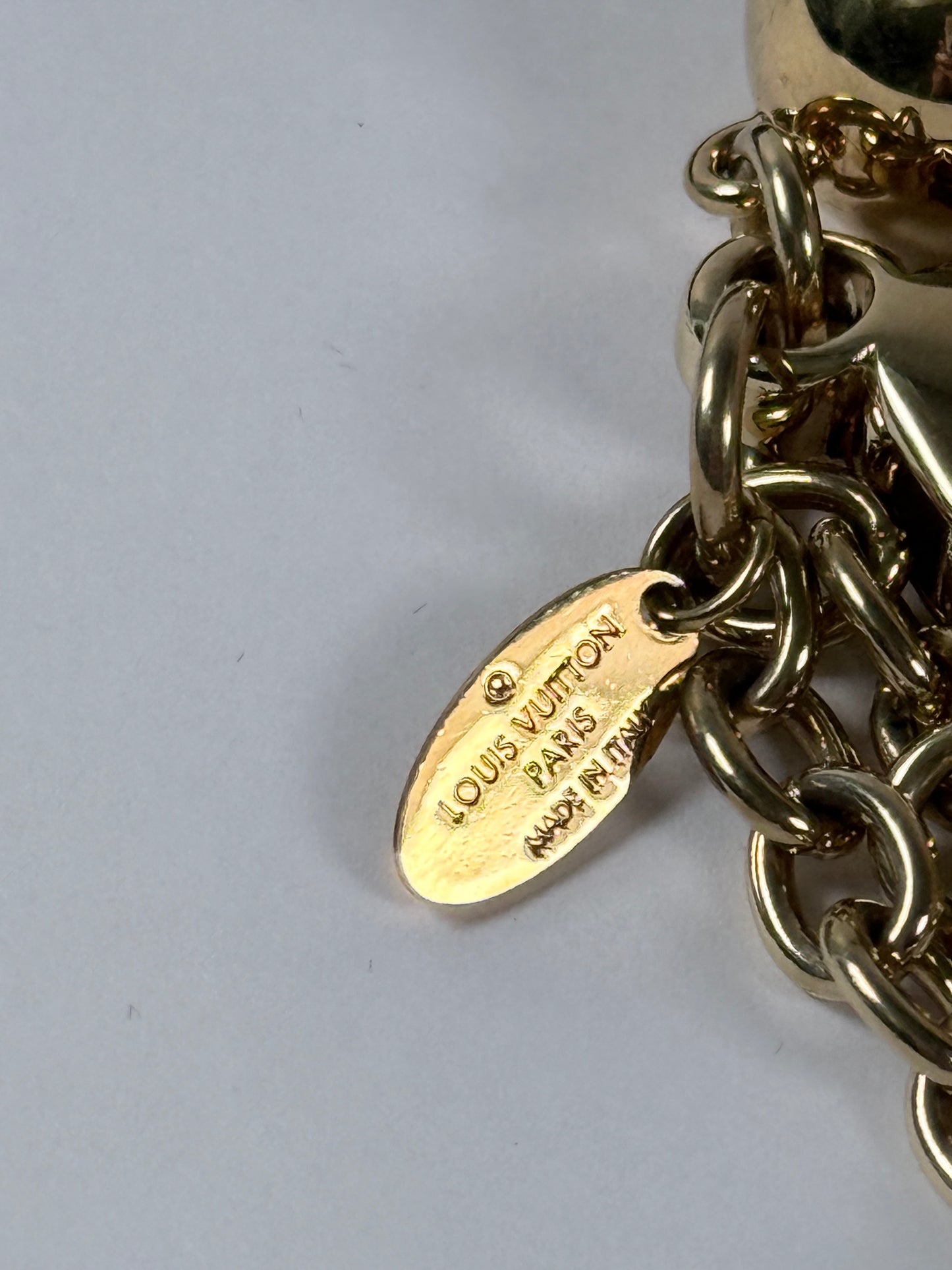 Louis Vuitton Gold Bloomy Bag Charm Keychain