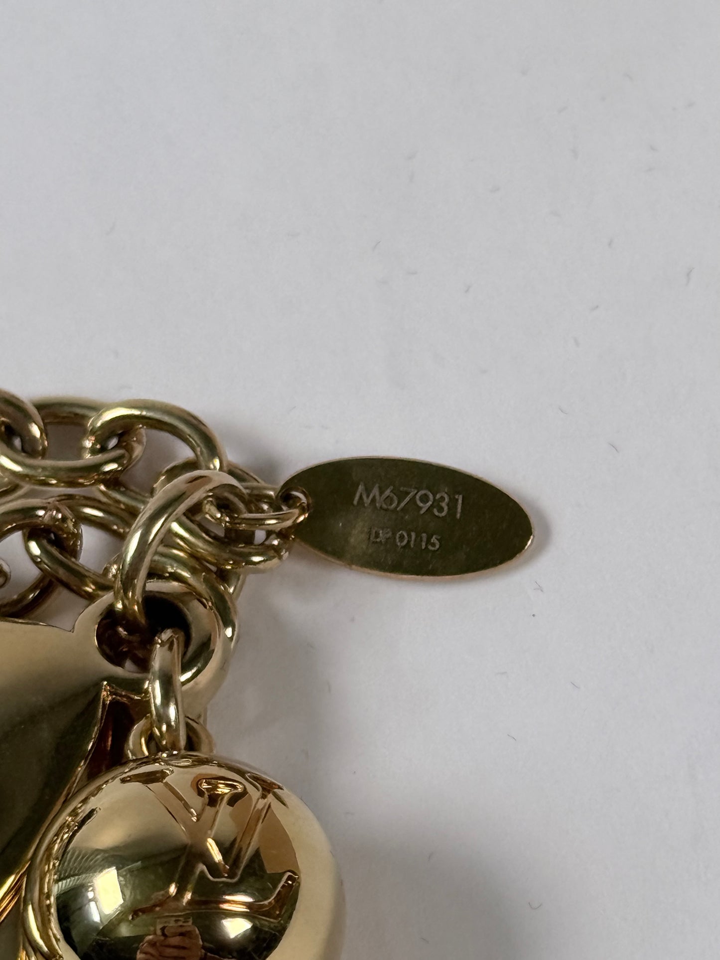 Louis Vuitton Gold Bloomy Bag Charm Keychain