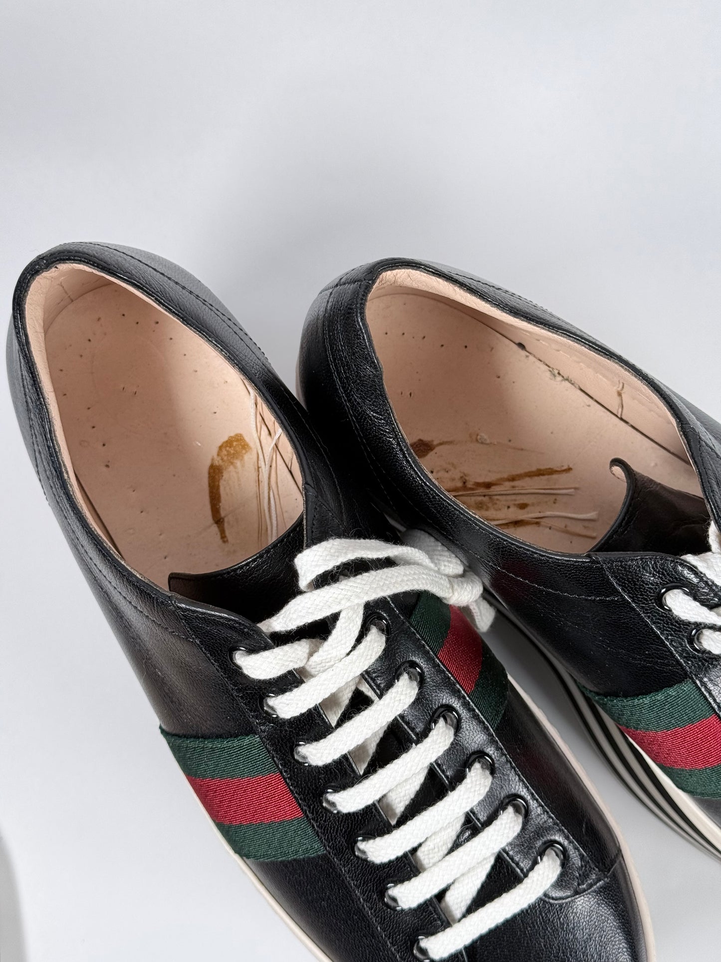 GUCCI Black Peggy Platforms Women's Sneakers 39EU