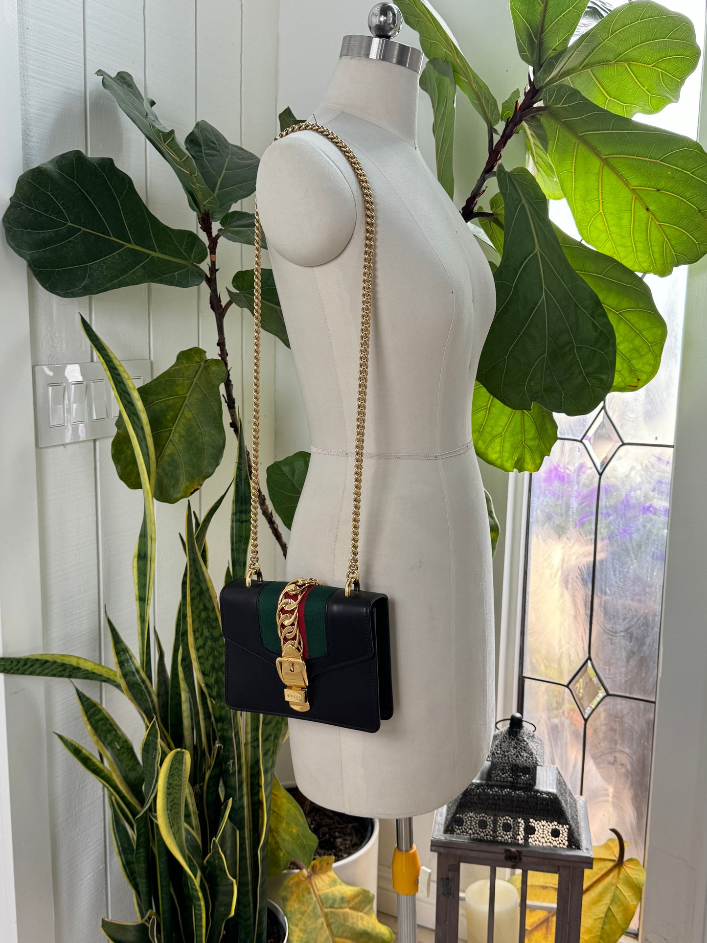 GUCCI Sylvie Mini Chain Black