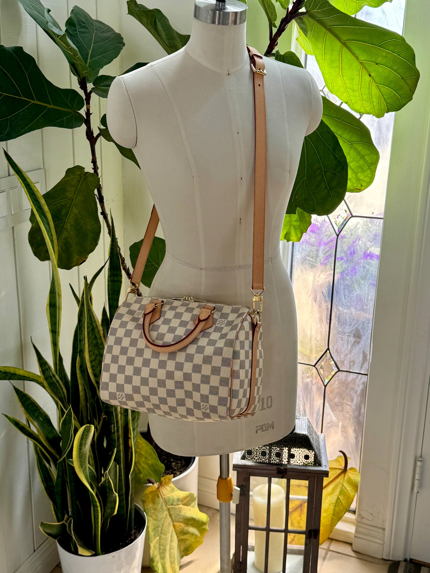 Louis Vuitton Speedy 25 Bandouliere Damier Azur