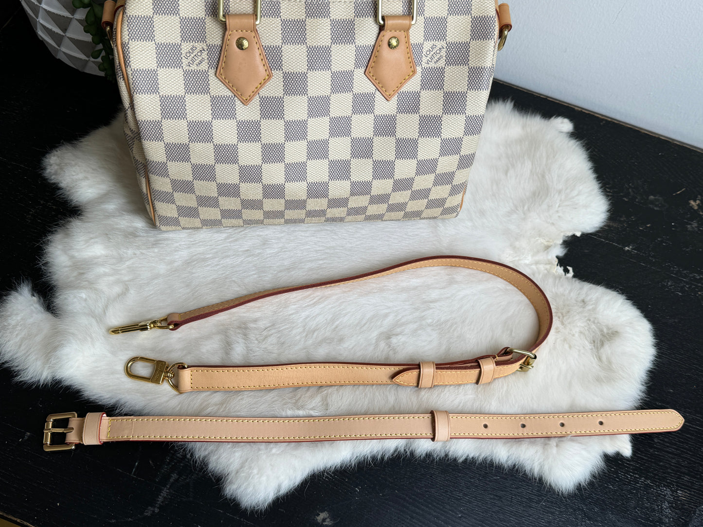 Louis Vuitton Speedy 25 Bandouliere Damier Azur