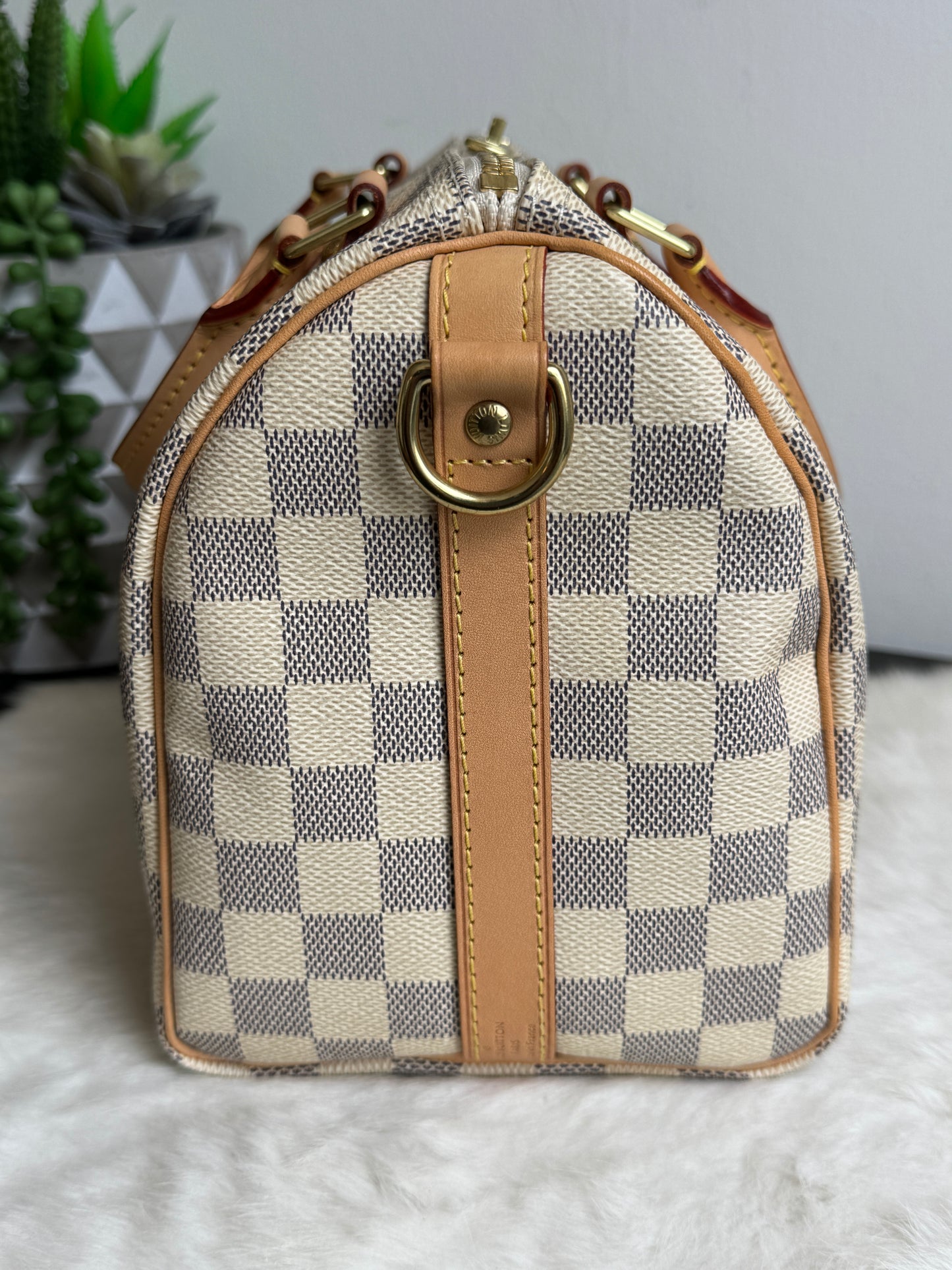 Louis Vuitton Speedy 25 Bandouliere Damier Azur