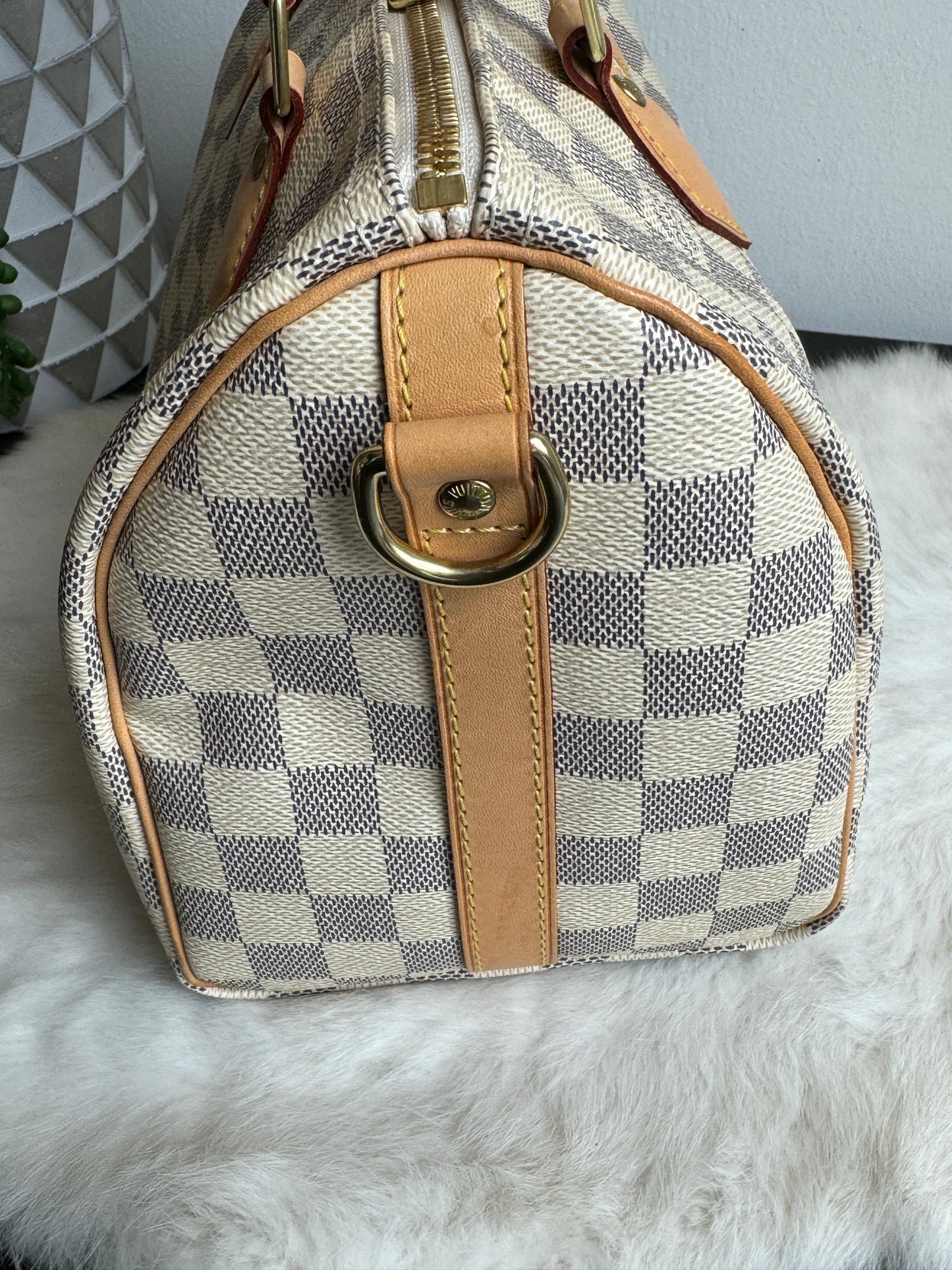 Louis Vuitton Speedy 25 Bandouliere Damier Azur