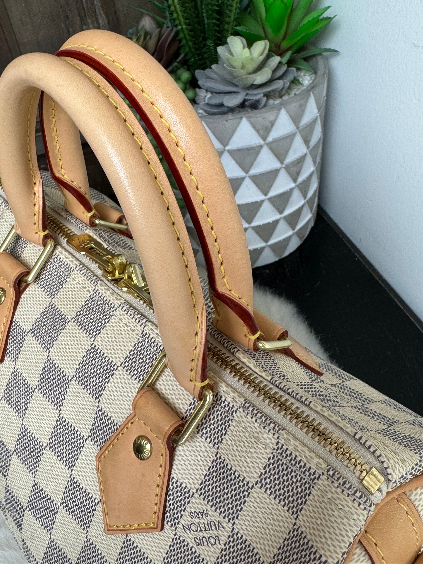 Louis Vuitton Speedy 25 Bandouliere Damier Azur