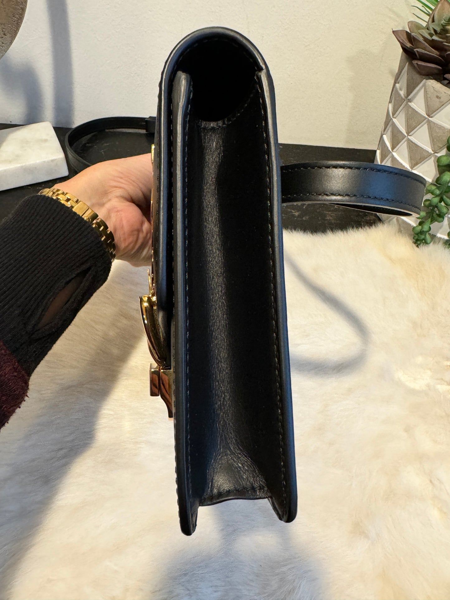 GUCCI Sylvie Belt BumBag Black Like New