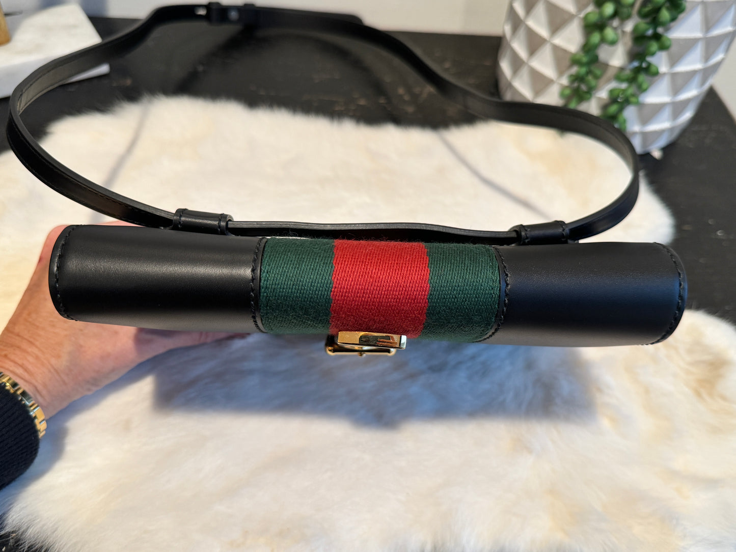 GUCCI Sylvie Belt BumBag Black Like New