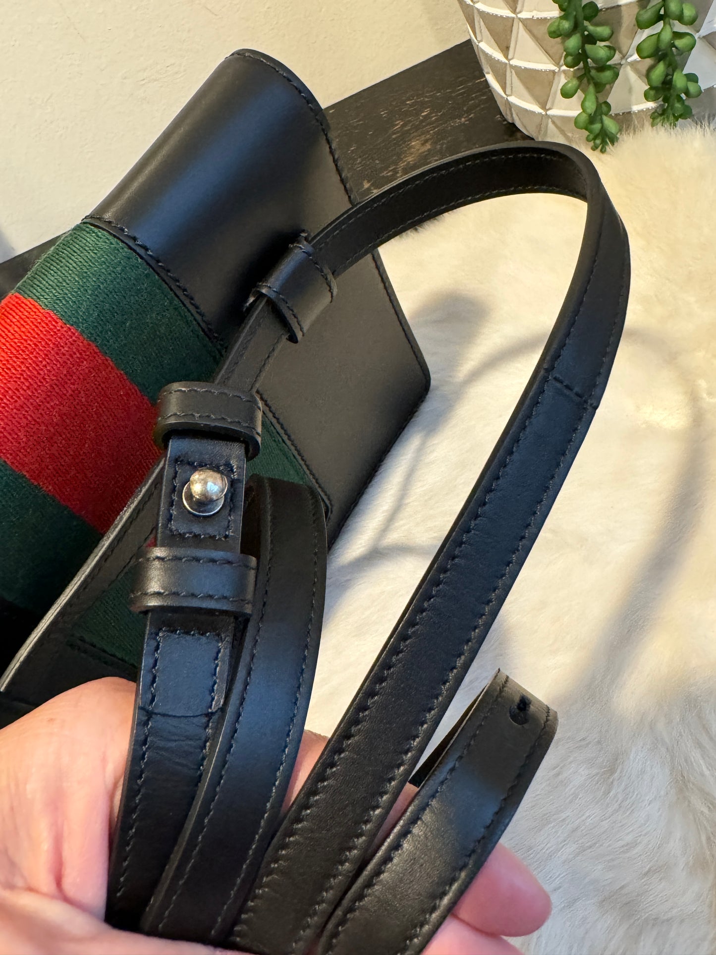 GUCCI Sylvie Belt BumBag Black Like New