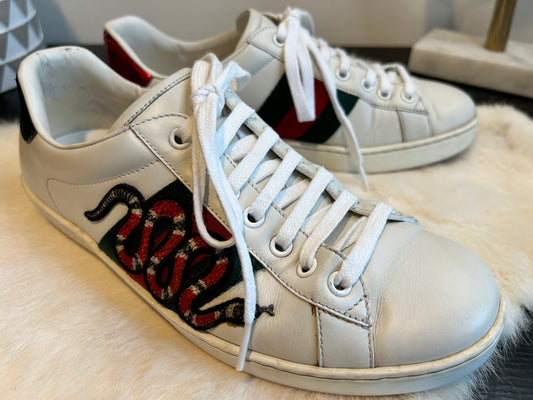 GUCCI Ace King Snake Men's Sneakers 5.5EU (Women's 38.5EU)