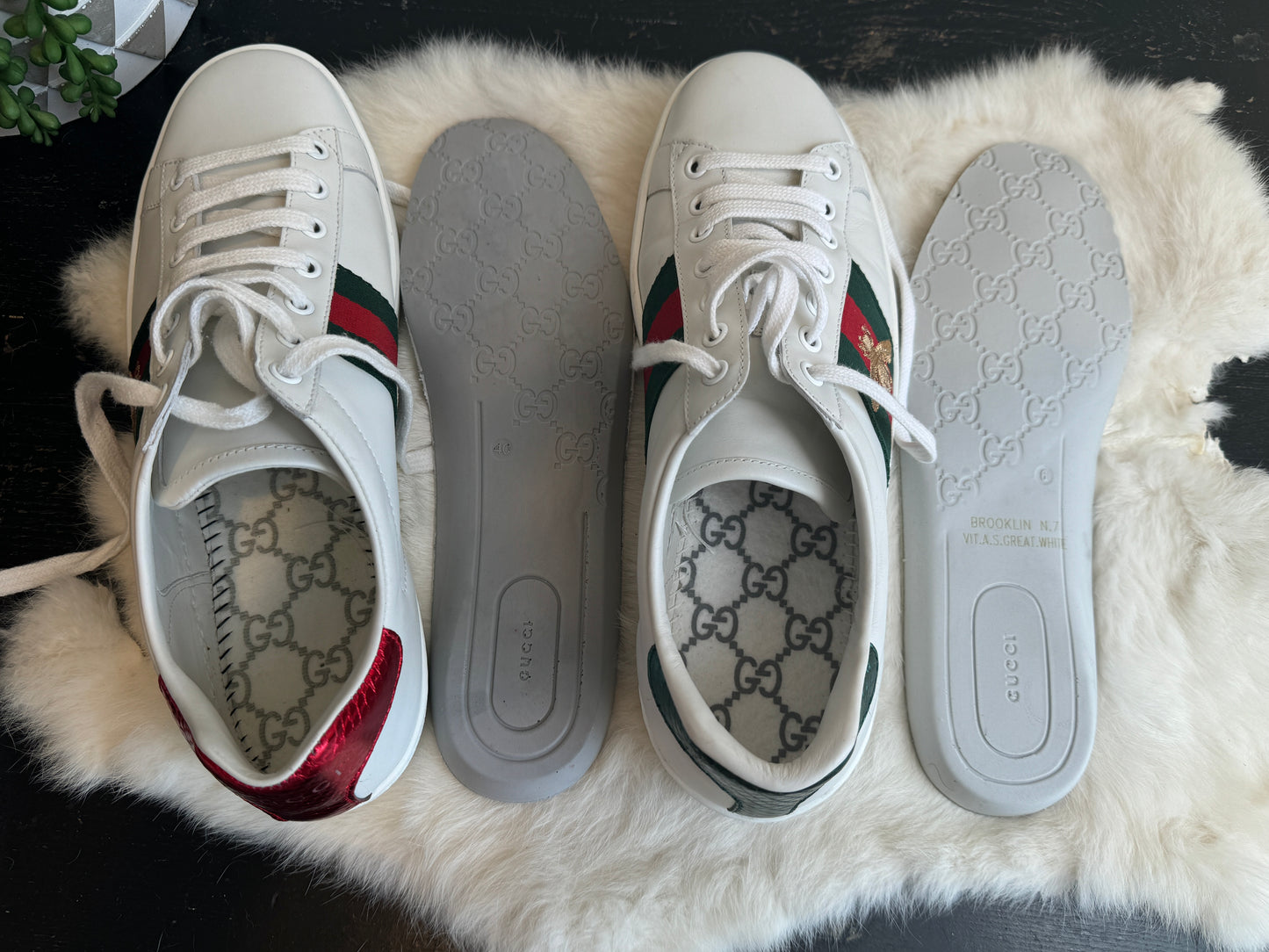 Gucci Ace Bees Sneakers Size 39.5EU