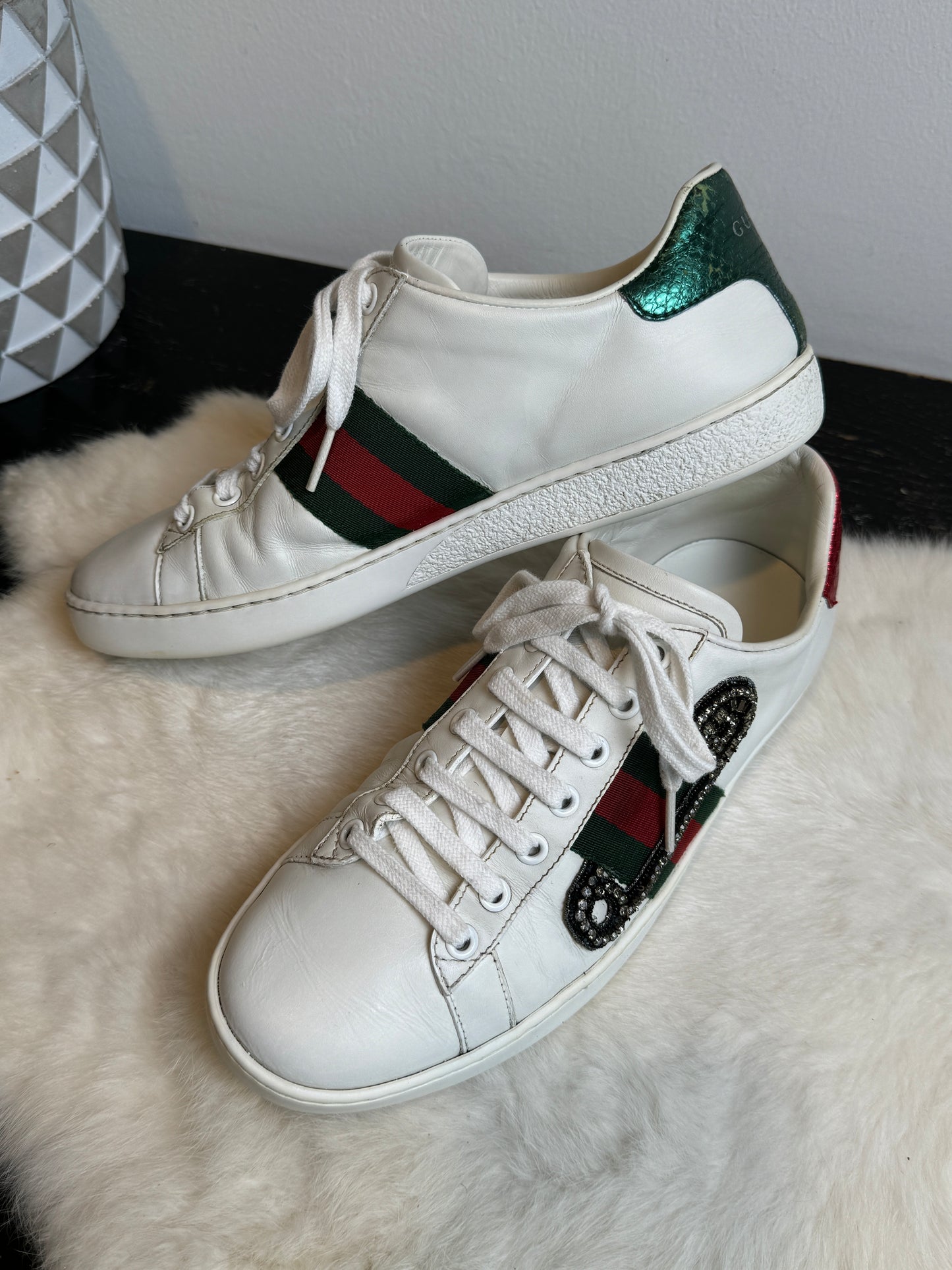 Gucci Ace Safety Pin Sneakers Size 37EU