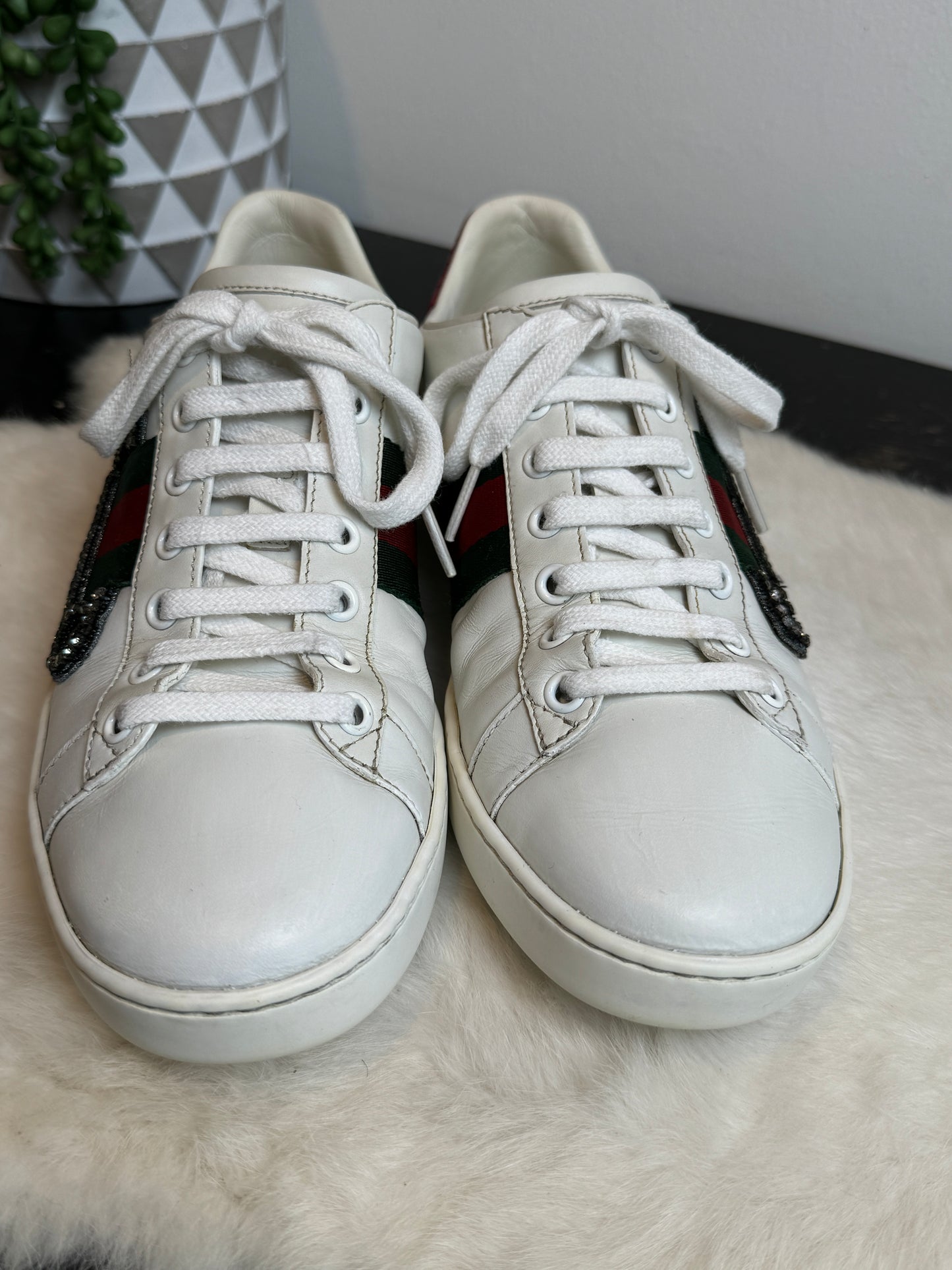 Gucci Ace Safety Pin Sneakers Size 37EU