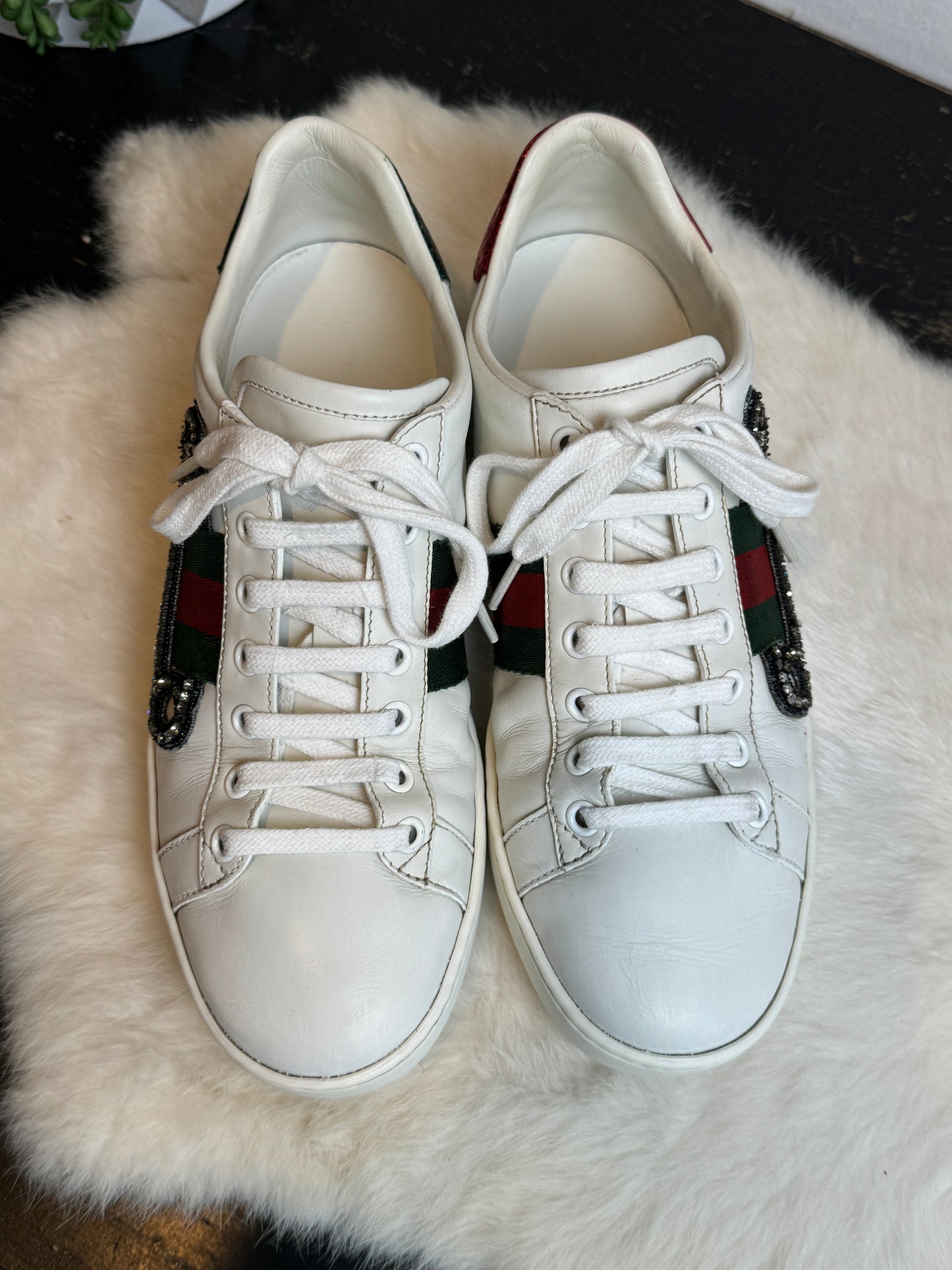 Gucci Ace Safety Pin Sneakers Size 37EU