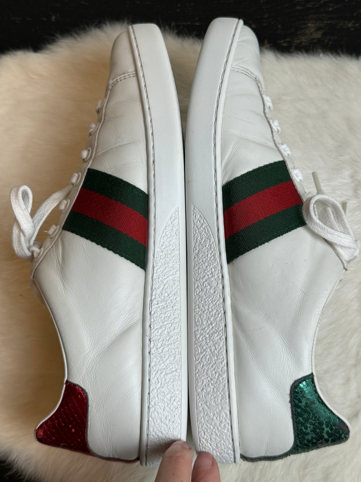 Gucci Ace Rhinestone Arrows Sneakers Size 37.5EU