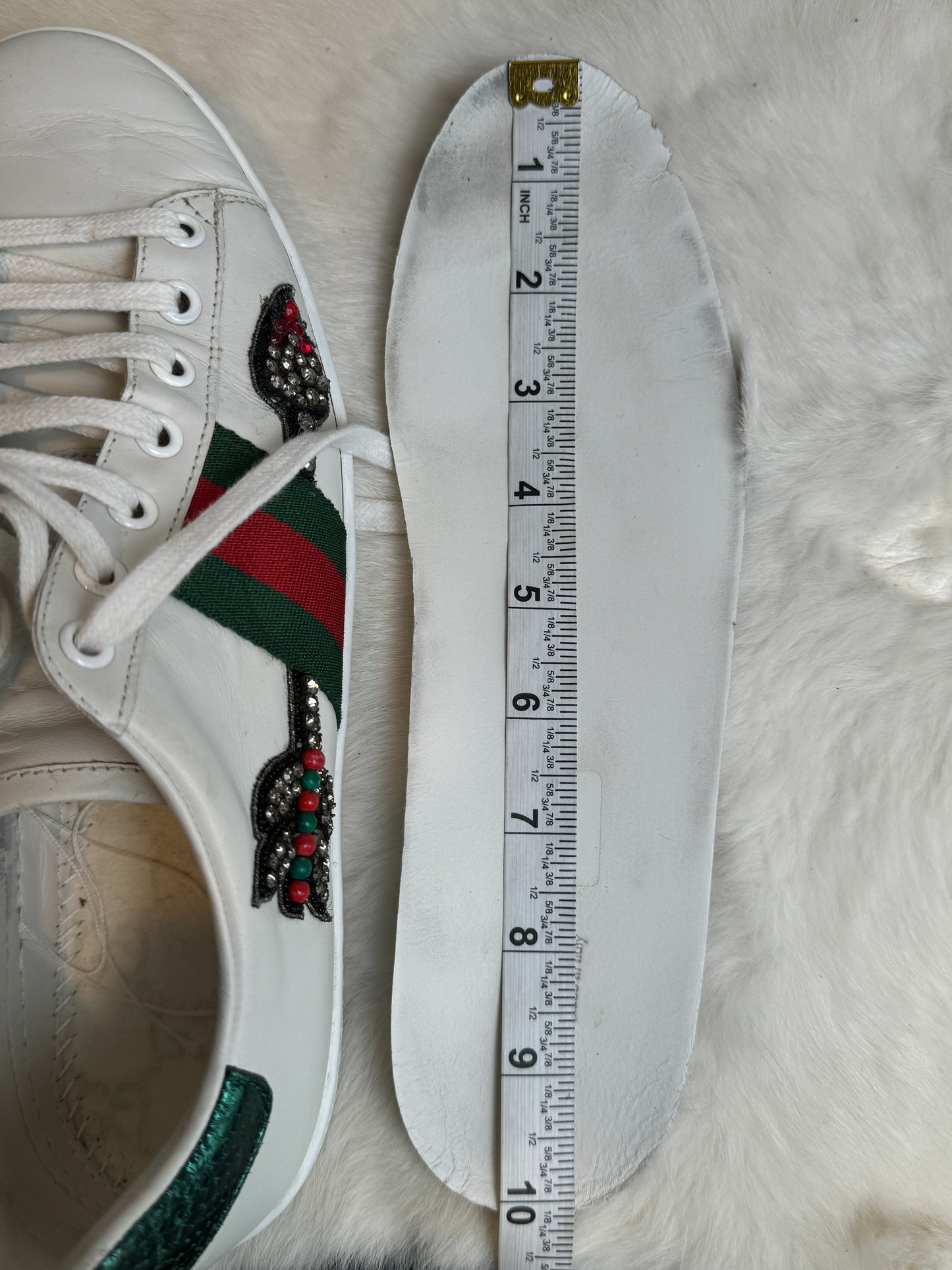 Gucci Ace Rhinestone Arrows Sneakers Size 37.5EU