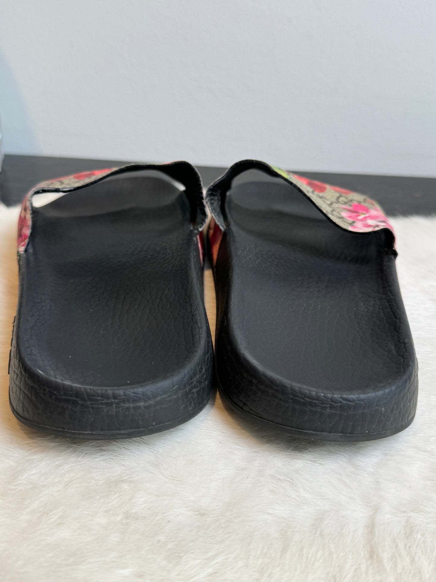 GUCCI Supreme Canvas Blooms Women's Slides 39EU