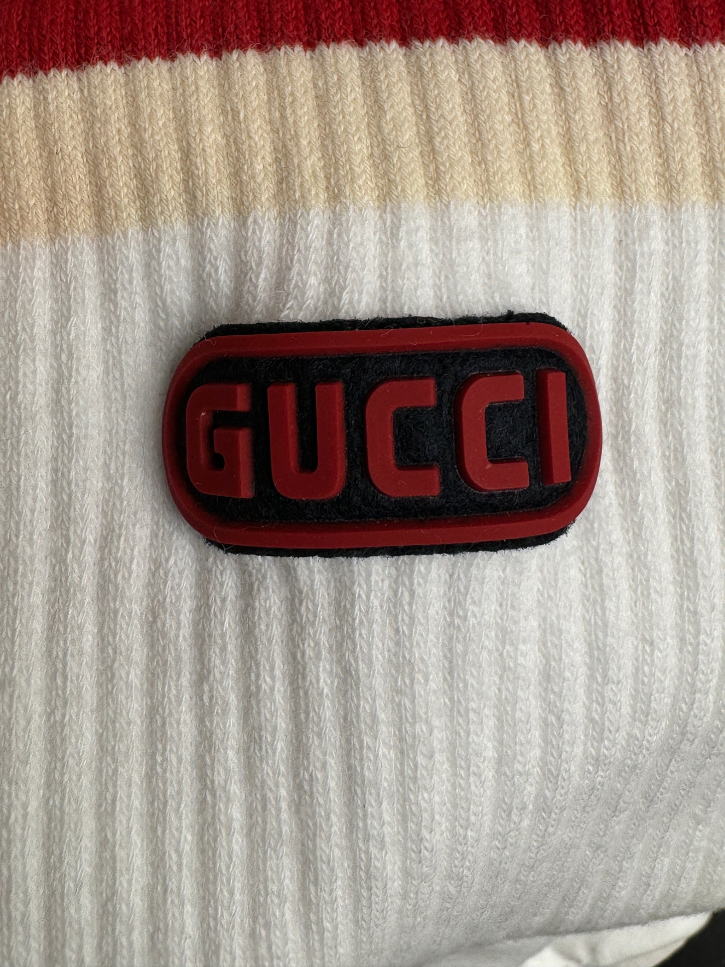 GUCCI Stripe Logo Calf SOCKS Small