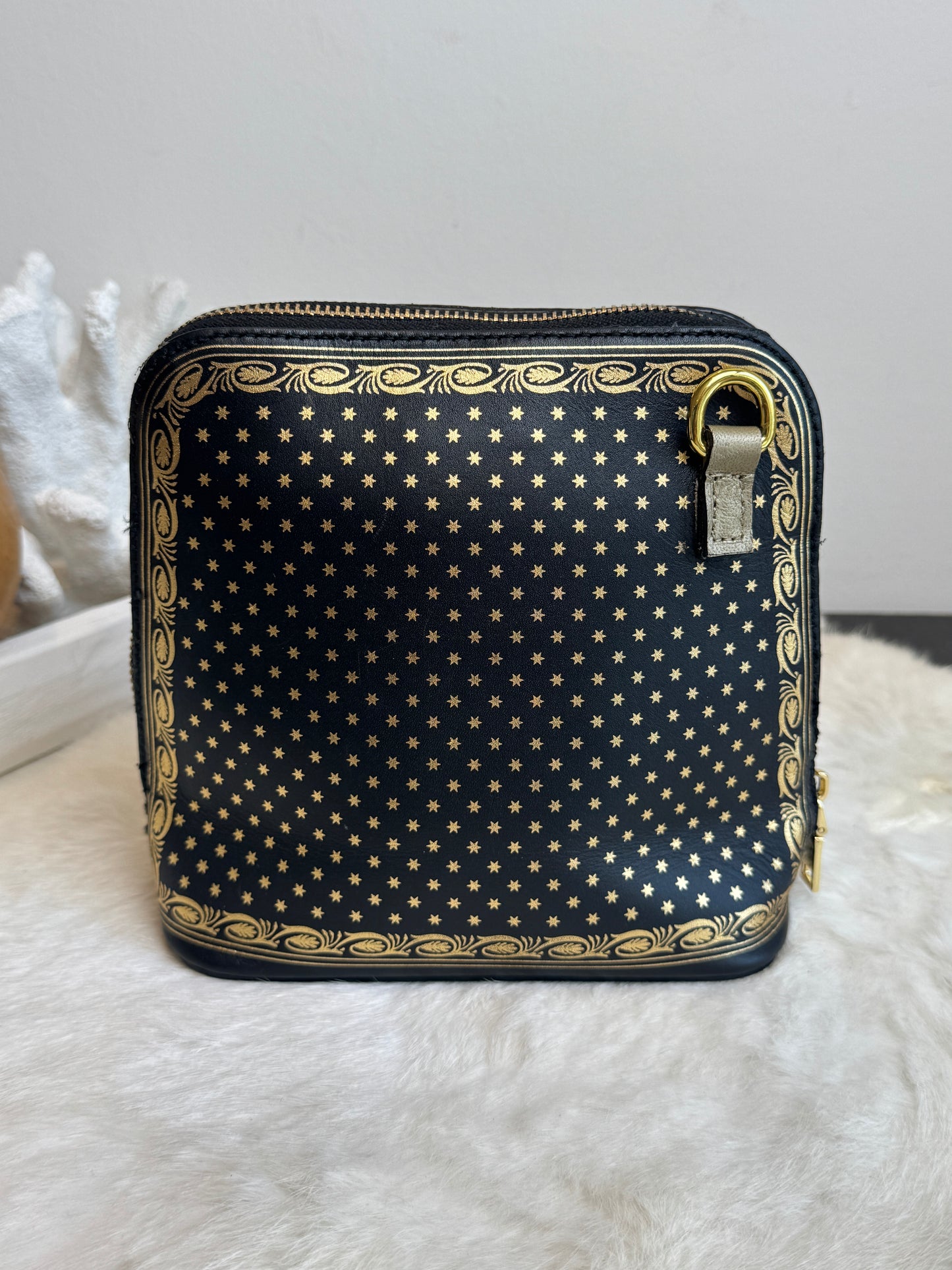 GUCCI X SEGA Calfskin Stars Mini Dome Black