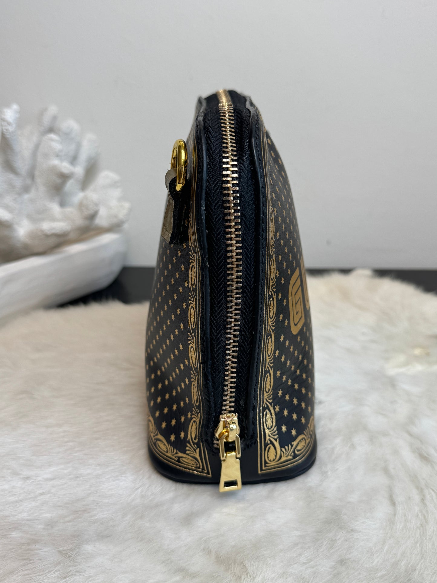 GUCCI X SEGA Calfskin Stars Mini Dome Black