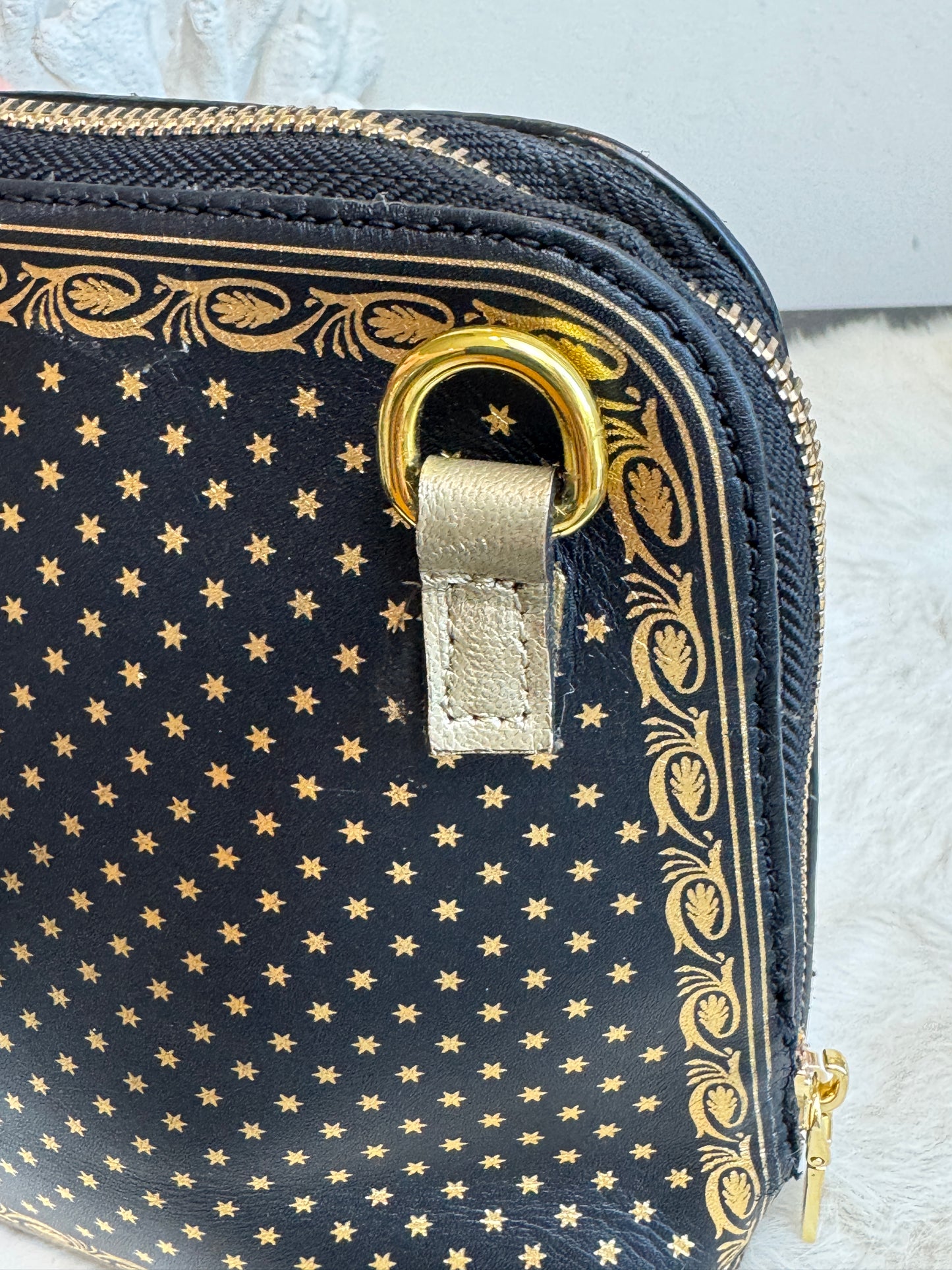 GUCCI X SEGA Calfskin Stars Mini Dome Black