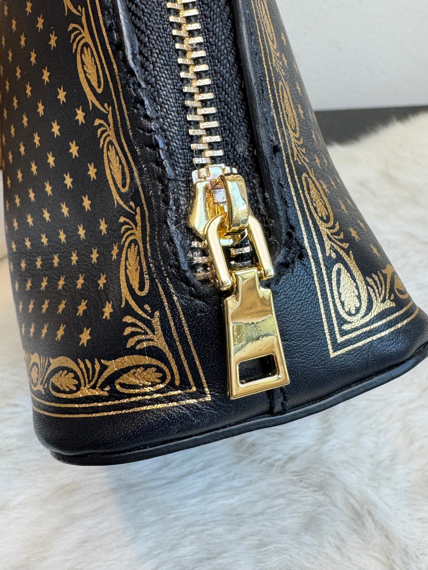 GUCCI X SEGA Calfskin Stars Mini Dome Black