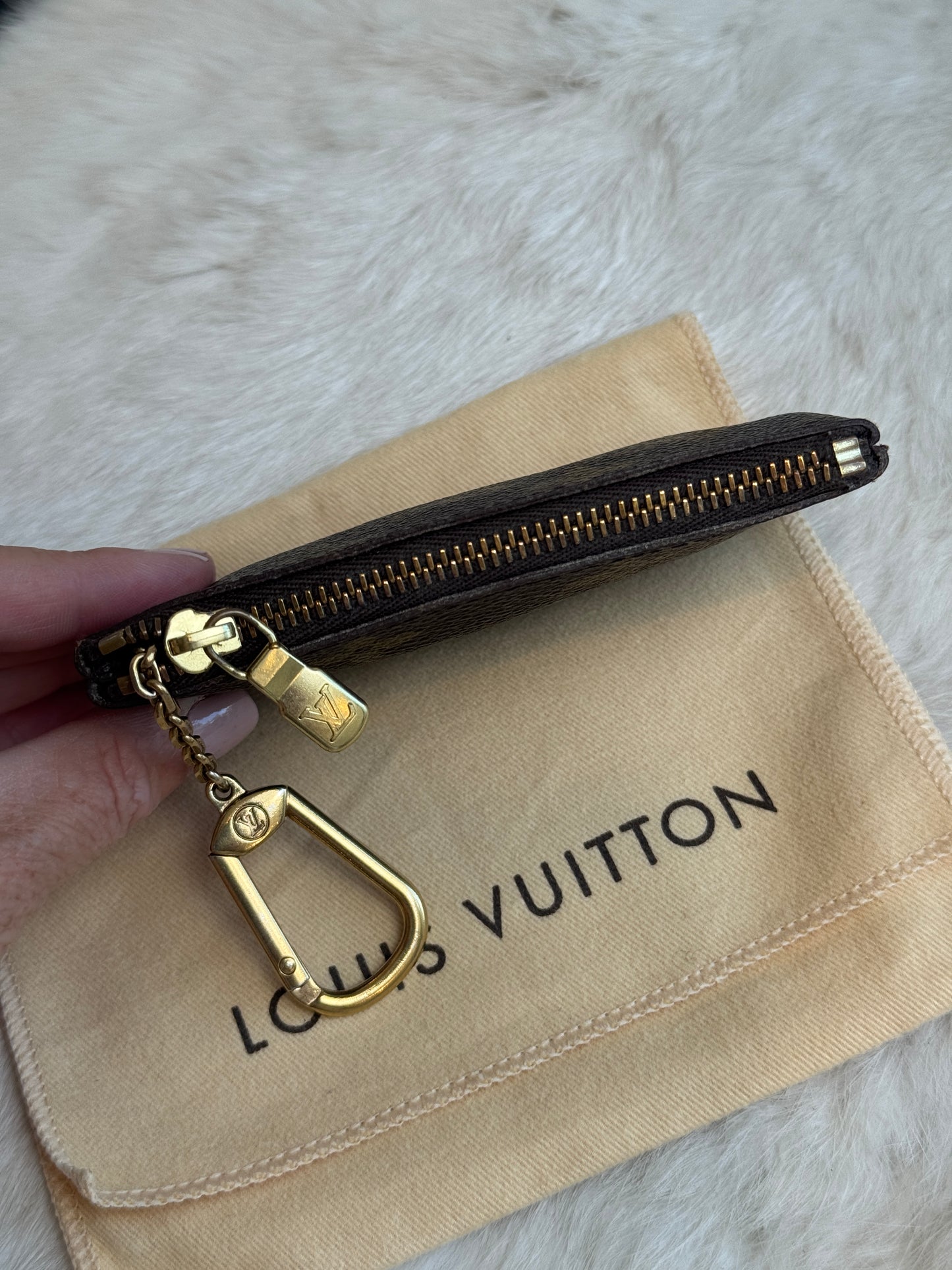 Louis Vuitton Monogram Pochette Key Cles Coin Purse