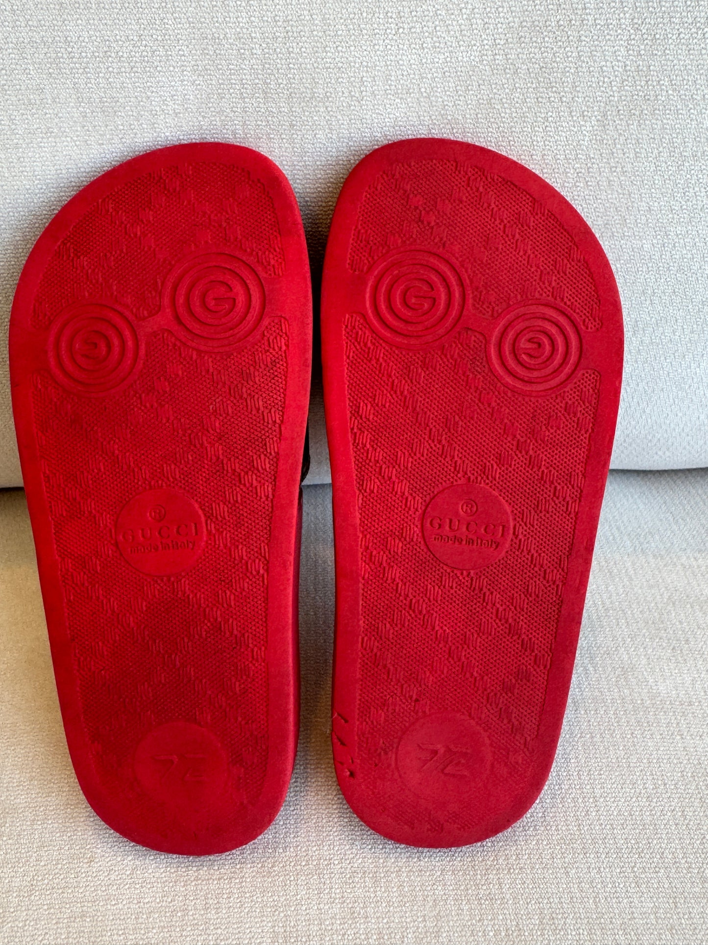 GUCCI Kids Supreme Canvas Star Multicolor Slides 28EU
