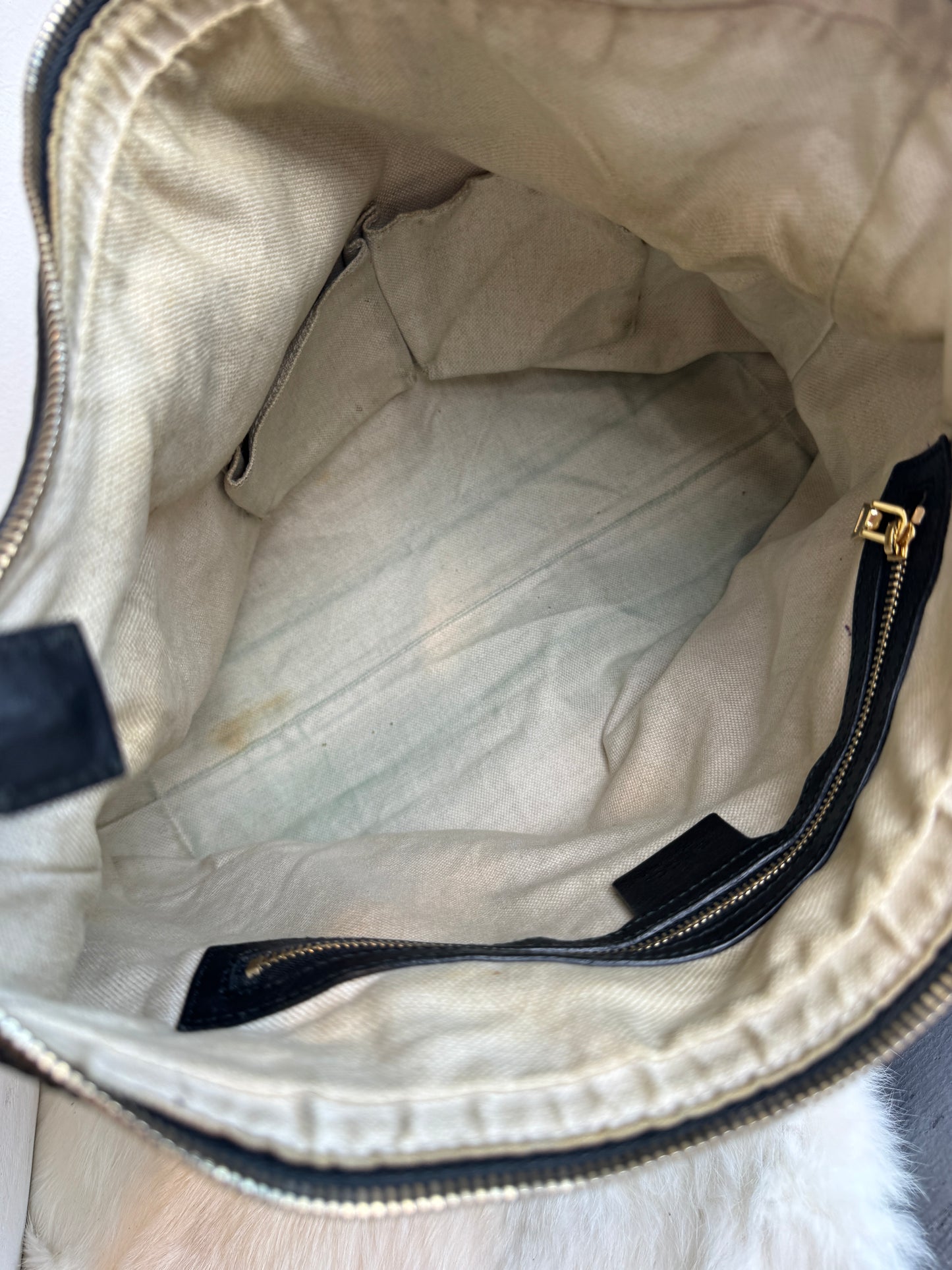 GUCCI Black Guccissima Leather Miss GG Original Hobo Bag
