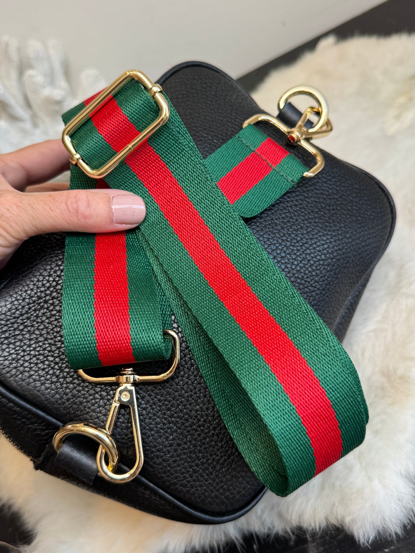 GUCCI Soho Disco Black Pebbled Camera Bum Bag