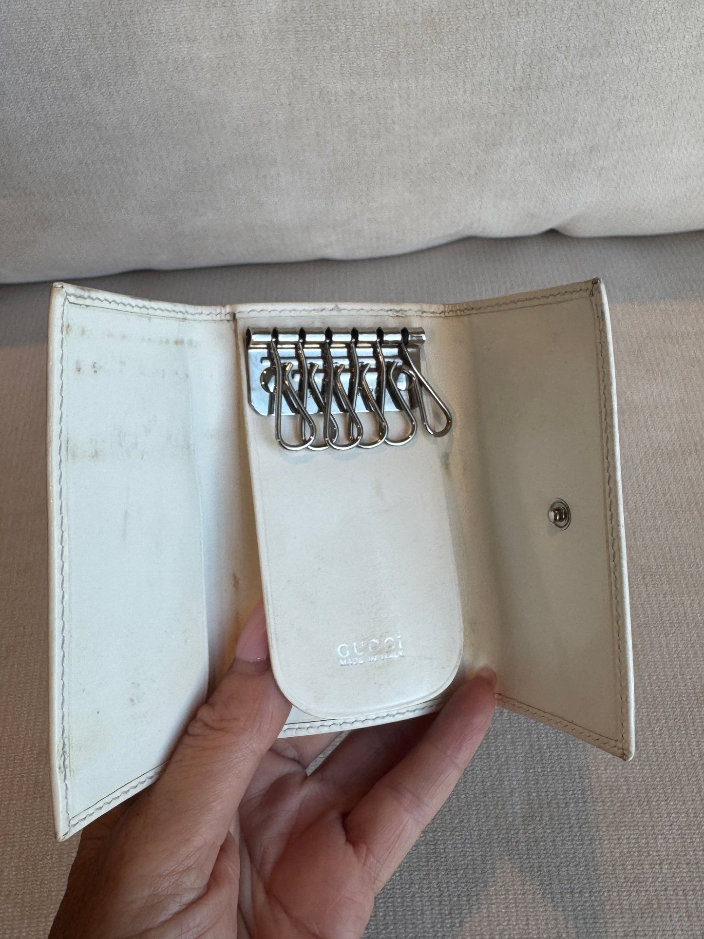 Gucci Vintage Patent Horsebit 6-Key Holder