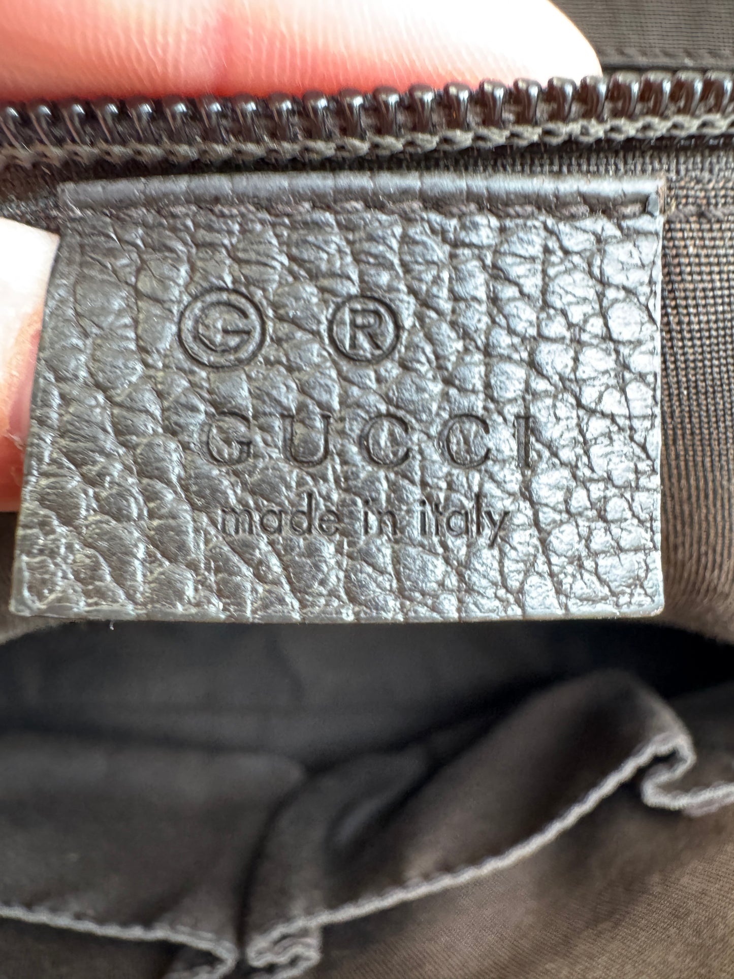 GUCCI Monogram Brown Canvas Large Messenger Bag