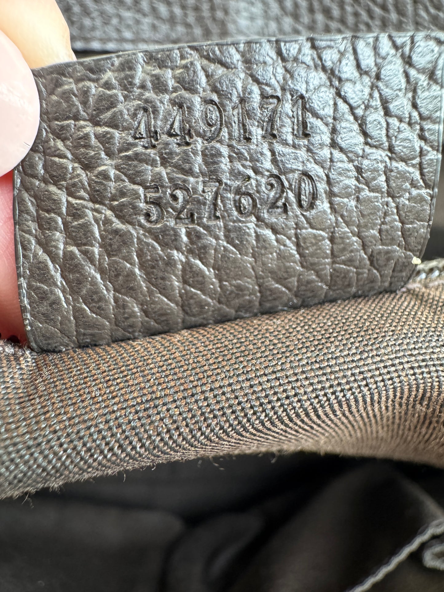 GUCCI Monogram Brown Canvas Large Messenger Bag