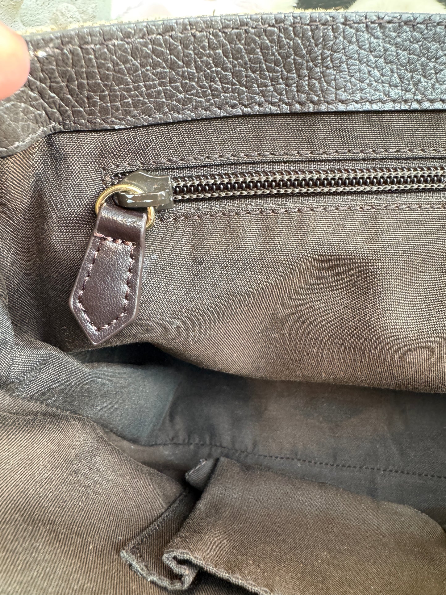 GUCCI Monogram Brown Canvas Large Messenger Bag