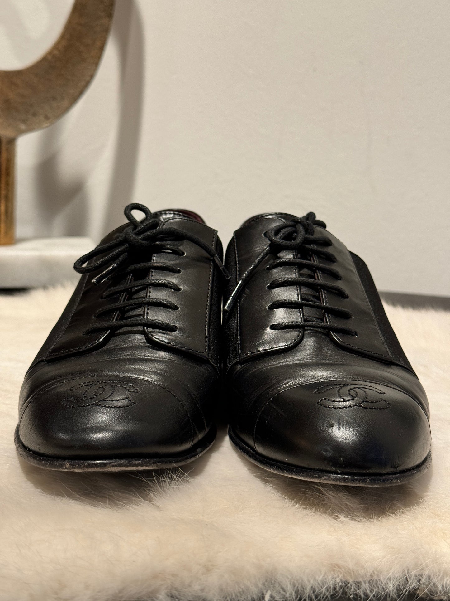 Chanel Black Uniform Shoes Size 35EU