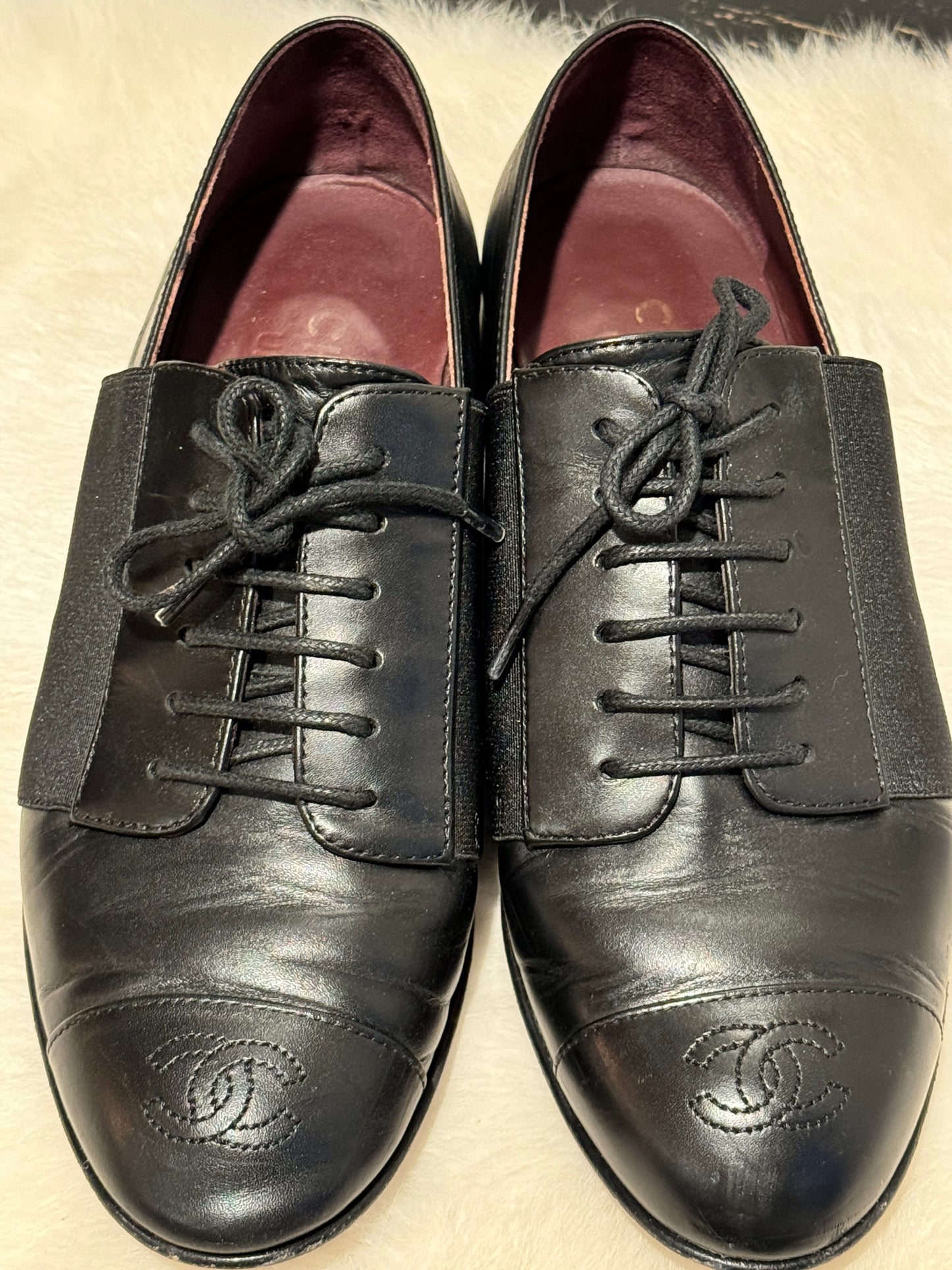 Chanel Black Uniform Shoes Size 35EU