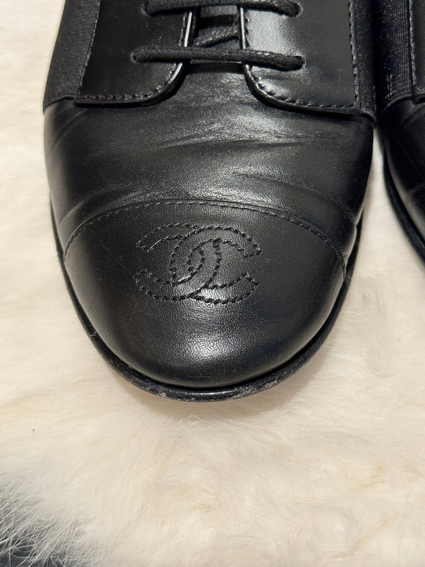 Chanel Black Uniform Shoes Size 35EU