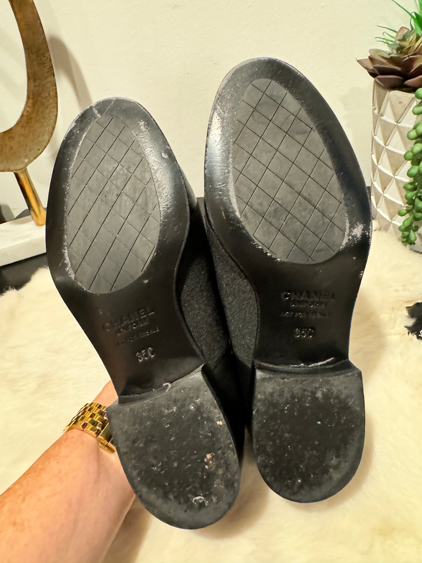 Chanel Black Uniform Shoes Size 35EU