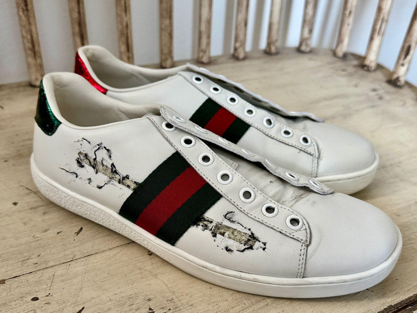 Gucci Ace GG Canvas Arrows Sneakers Size 38.5EU